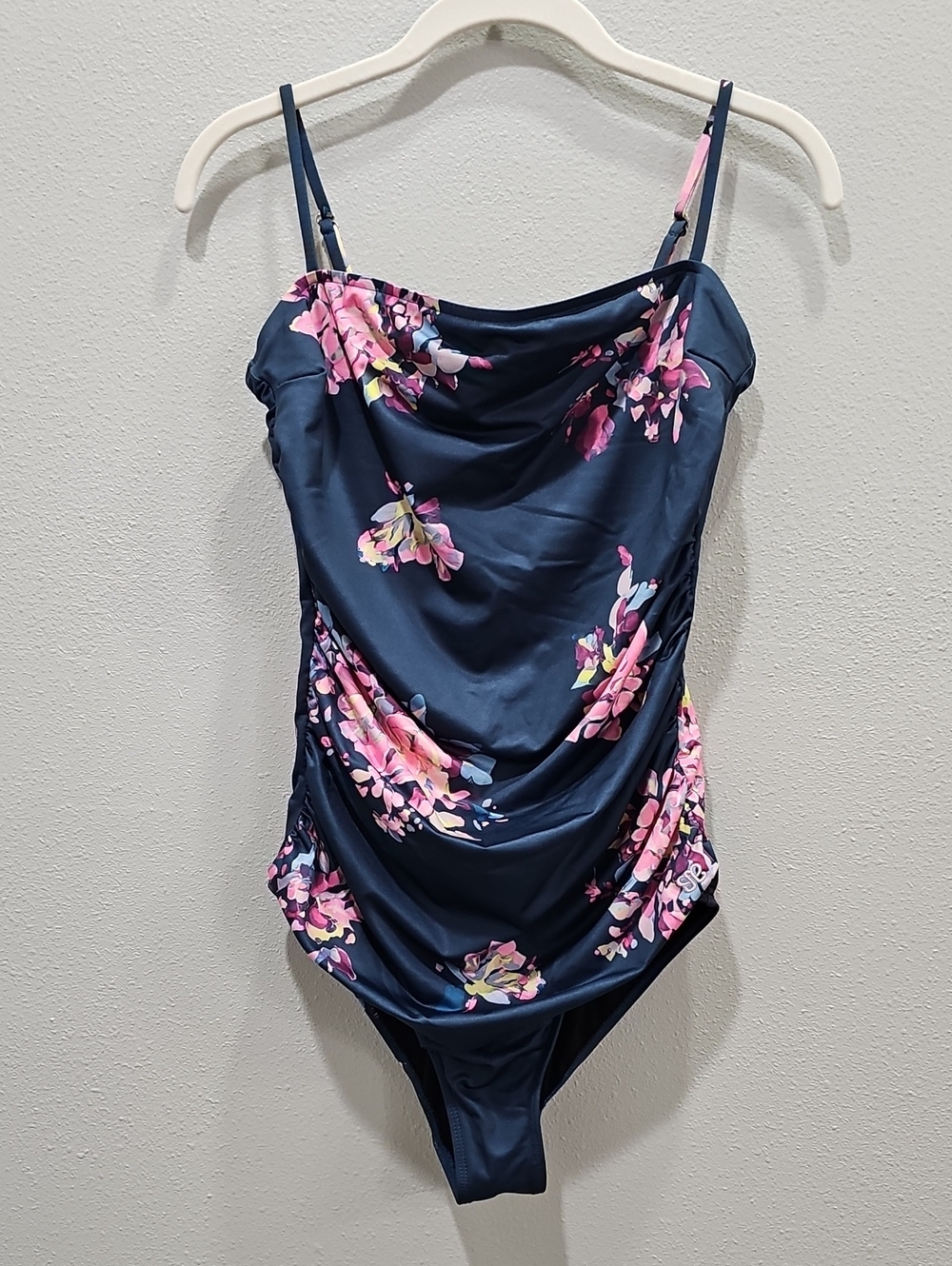 Albion Navy One-Piece Swimsuit with Floral Print